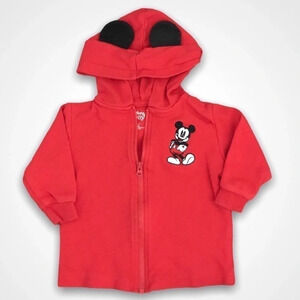 4/$20🥳 Disney Mickey Mouse Red Zip Up  Jacket